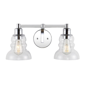 Manhattan Vintage Metal/Glass Industrial Rustic LED Vanity - JONATHAN Y